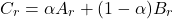 \[C_r = \alpha A_r + (1 - \alpha) B_r\]