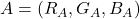 A = (R_A, G_A, B_A)